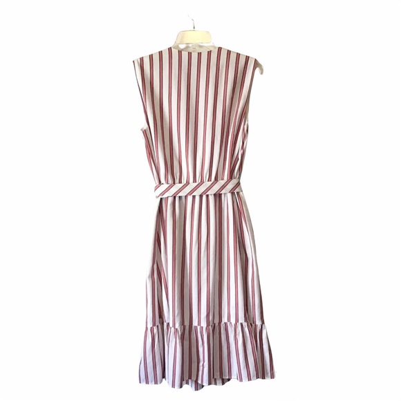 Draper James 10 Stripe VNeck Ruffle Hem Wrap Dress - Picture 6 of 9